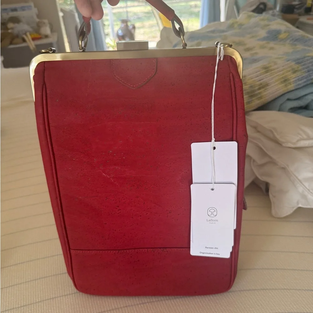 Laflore Paris Red Women's Backpack - Picture 1 of 5